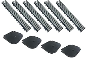 EINSIDE Canaletta raccolta acqua, Sistema di scolo e raccolta dell'acqua piovana, Kit da 6 metri, Altezza 100 mm