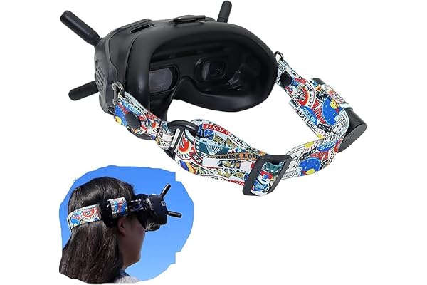 TMOM Bandeau pour DJI fpv goggles V2 et autres bandeaux élastiques VR ajustables pour lunettes VR