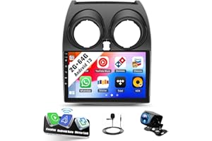 SIXWIN 2G+64G Android 13 Car Stereo for Nissan Qashqai 2006-2016 with Wireless CarPlay Android Auto Mirror Link 9 Inch Touchscreen Bluetooth GPS Navigation WiFi FM Backup Camera MIC