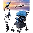 ALLESM Lightweight Foldable Baby Stroller Infant Stroller Compact Travel Pushchair with Adjustable Reclining Seat 360° Swivel Wheels with Storage Basket Design for Newborns and Toddlers