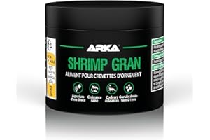 Aliment crevettes Aquarium – ARKA Shrimp Gran 150 ML – granulés tendres pressés à Froid pour Neocaridina & Caridina – favorise Croissance, Couleurs & mue – digestibilité élevée, coule sans Trouble