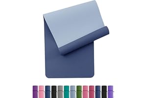 Oak & Tea Yogamatte Rutschfest Fitnessmatte Umweltfreundliche TPE Sportmatte mit Tragegurt Gymnastikmatte für Pilates Yoga Workout 183 x 61 x 0.6 cm