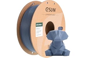 ‎ESUN eSUN Modernizacji Filament do drukarki 3D Matowy PLA, Matowy Filament PLA 1.75mm, Dokładność wymiarowa +/- 0.02mm, Szpula 1KG (2.2 LBS) Filament do drukarek 3D (Ciemnoszary, 1KG)