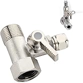 Brass T-Adapter Shut-off Valve 3/8 x 3/8 x 1/4, Corrosion Resistant 3-Way Connector, Multifunctional Water Connection Adapter