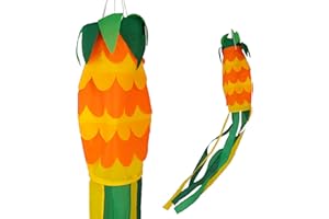 Madrona Brands Pineapple Summer Windsock | Durable Outdoor Hanging Decoration | Yard, Garden, Patio, Beach | 42 Inch