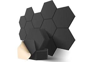 KUCHOOW Acoustic Foam Soundproof Foam Wall, 12 Pcs Sound Insulation Panels For Podcasting, Recording Studios, Offices, Home Learning，Sound Proofing for Walls Sound Absorbing panels（30 X 30 X 2.5 cm）