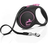 Flexi Black Design M Beden Pembe 5MT Şerit Tasma