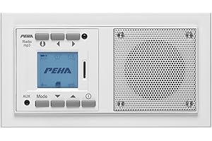 Honeywell Home Peha MP3 Unterputz-Radio AudioPoint im Nova-Design ohne Funksender, Rahmen reinweiß