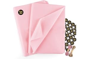 Sweelov Lot de 50 feuilles de papier de soie Rose 50 x 70 cm Pour emballage de pompons, décoration de table, bricolage, fabrication de cartes, décoration