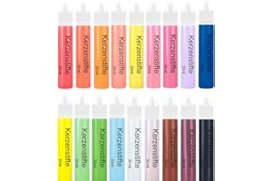 Scentoria 18 Stück Wachsstifte für Kerzen, Kerzen Bemalen Set 30ml, Kerzenstifte, Keramik Bemalen Set, Kerzen Selber Machen Set, Candle Pen, Kerzenstifte zum Verzieren O