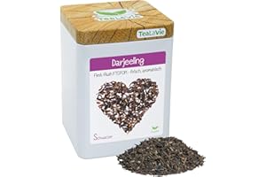 ‎TEALAVIE TEALAVIE - Schwarztee lose | Darjeeling First flush FTGFOP1 - frisch, aromatisch | 100g Dose loser Schwarzer Tee