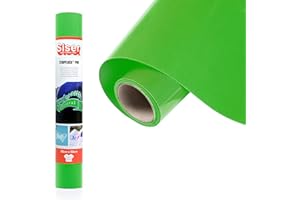 Siser® Stripflock PRO Fluo Green, 30cm x 0,5mt, Vinile Termotrasferibile Termoadesivo Floccato per la Personalizzazione dei Tessuti, Abbigliamento e Accessori, Hobby Creativi, Facile da Tagliare