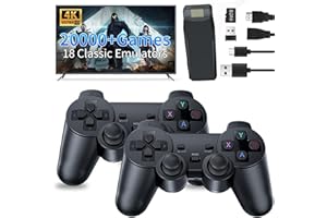 HIGOAL Wireless Retro Gaming Console with 20000+ Games, 4K HDMI Output & Dual 2.4G Wireless Controllers – Plug and Play for TV