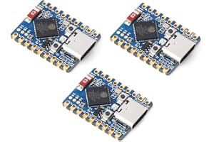 Waveshare 3PCS ESP32-S3 Mini Development Board, Based On ESP32-S3FH4R2, Onboard Multi-Function GPIO Pins, Dual-Core Processor, 240MHz Running Frequency, 2.4GHz Wi-Fi & BLE 5