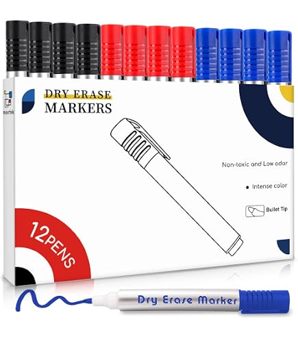 Ellemmevi 51 ASS Magnet-Radiergummi – Für Whiteboards, Trocken Abwischbare Marker, 12x4 Cm, Weiß Mit Schwarzem Tuch