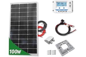 VIASOLAR Kit 100W CAMPER 12V panel solar placa monocristalina Tecnología PERC alta eficiencia para caravanas autocaravanas