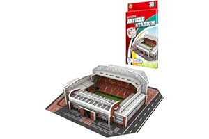 Georgie Porgy Stadion piłkarski 3D, puzzle, model klocków, zestaw klocków dla dzieci, prezenty urodzinowe (Anfield Stadion, 36 sztuk)