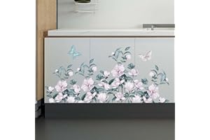 astylishome Wall Stickers for Bedrooms Flower Decals Removable Plants Walls Sticker Peel and Stick for Baby Home Bedroom Living Room Decoration Kitchen Wallpapers 0601