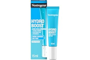 Neutrogena - Crème Contour des Yeux Hydro Boost (tube de 15 ml) – Crème hydratante à l'acide hyaluronique – Soin du visage ciblant les signes de fatigue pour des yeux bien réveillés