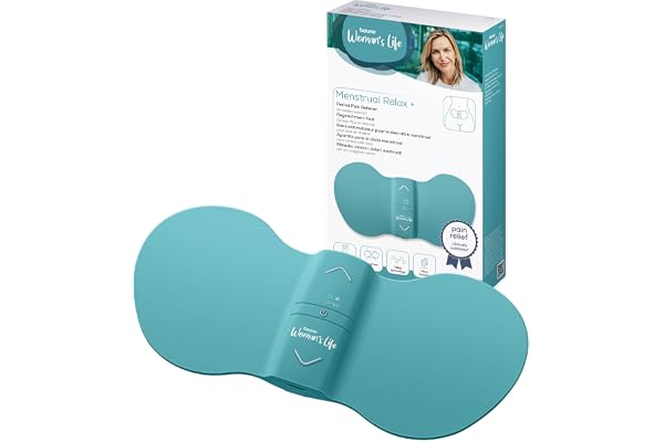 Beurer EM 55 Menstrual Relax+, mot menstruationssmärta och smärta från endometrios, TENS- och värmefunktion, med uppladdnings