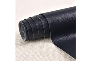 CHANGTSING Patch di Ecopelle PU Autoadesiva 10 x 20 cm riparazione decorative pellicole in pelle sintetica riparazione Adesiva Sedile Auto per Divani, Sofa, Auto Interni blu navy