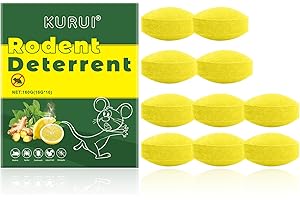 KURUI Peppermint Oil Rat Repellent - Mouse Repellent Pellets - Strong Natural Rodent Deterrent for Home, Garage, Attic - Long Lasting Protection - 10 Packs