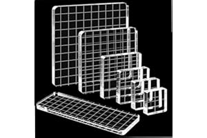 BAROCE 7 Pezzi Blocchi per Timbri Trasparenti,Blocco Acrilico per Timbri,Base per Timbri in Silicone, Adatti per Quaderni, Diari, Biglietti di Auguri, Album di Ritagli