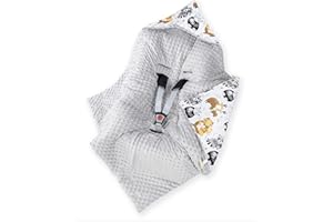 Amilian Copertina per ovetto, 90 x 90 cm, per neonati, per il comfort e la sicurezza del vostro bambino, per passeggino o seggiolino auto, animali