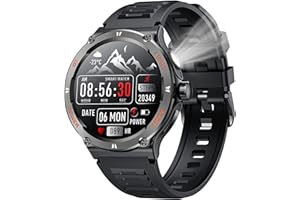 NONGAMX Orologio Smartwatch Uomo Orologi Watch: Smartwatch Uomo Nero 1,53" Rotondo Touchscreen Fitness Contapassi Sport Tracker Chiamate Impermeabile 3ATM Sanguigna Pressione Bluetooth Compatibile Android iOS