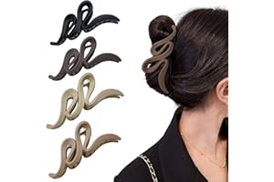 Lithyc 4er-Pack GroßE Wellen-Haarspangen,Haarklammer Groß, Haar ZubehöR, GroßE Haarklammer für Dickes Haar, Rutschfeste Haarspangen für Frauen mit Dickem Haar