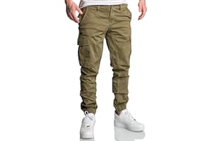 REPUBLIX Herren Jogger Cargo Chino Jeans Hose R2207