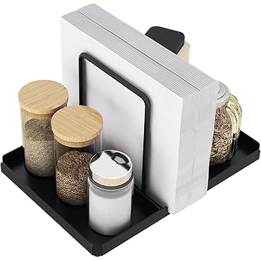 Metal Napkin Holder, Napkin Dispenser, Free Napkin Holder, Napkin Dispenser For Table, Food, Kitchen Counter, Restaurant, Picnic - Square