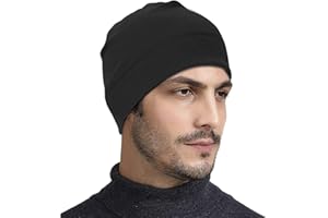 KEEBAX Cappello A Berretto Uomo Donna Caldo Peluche Autunno Inverno Cappello in Cotone, Cappelli Morbidi Berretto con Traspirante Alta Elasticità Antivento per Corsa Sci Ciclismo Snowboard