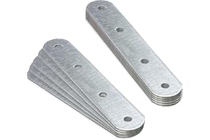 OMIDEAS 10 x Piastre di giunzione per riparazione ( 90 x 25 x 2 ) Connettore di fissaggio per mobili in legno, Zincato Argento