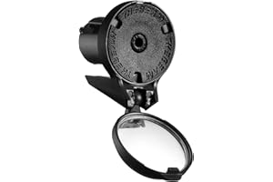 THE BEAM - CORKY PERFORMANCE Bike Mirror - Folding Rear-view Handlebar Mirror - Convex Lens with 360-degree Rotation - Road Bikes, Mountain bikes, and More (Black)