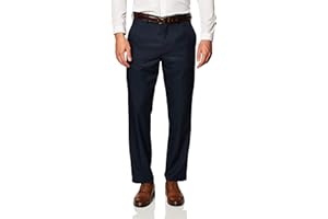 Amazon Essentials Pantalón de Vestir con Parte Delantera Plana con Cintura Expandible de Corte Clásico Hombre