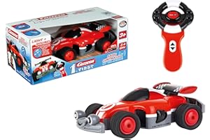 Carrera - 370181073P First RC Racer I 2,4GHz I Fahrzeug für die Kleinsten I I Einfach zu steuern I Sound & Lichteffekte für extra Spaß I Luftreifen für optimale Performance