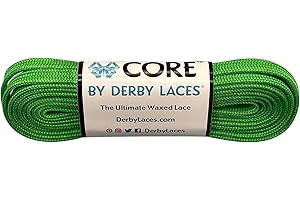 Derby Laces CORE Narrow 6mm Waxed Lace for Figure Skates, Roller Skates, Boots, and Regular Shoes