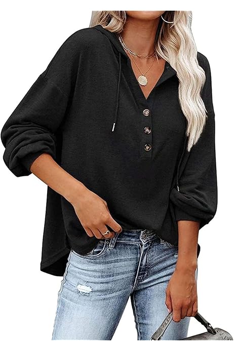 Camiseta Mujer Manga Larga Sudadera Con Capucha Para