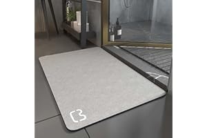 ZUOMIDIE Mata łazienkowa, antypoślizgowa, chłonna, 40 x 60 cm, szybkoschnąca mata łazienkowa do domu, chłonny, nadaje się do prania, absorbujący wodę (kot-szary)