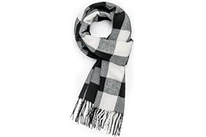 CHALIER FASHION Écharpe Hommes Hiver Chaud Plaid Echarpe Classique Chic Mode Automne Hiver Foulard Cadeau pour Hommes et Femmes