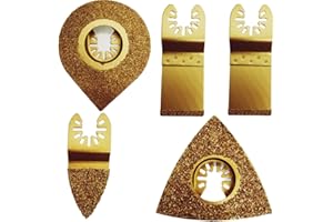 RENNIE TOOL COMPANY 5 x Rennie Tools oszillierende Multi-Tool Hartmetall Fugenklingen kompatibel mit Stanley Black & Decker Bosch Fein Multimaster Dremel Makita Einhell Parkside Ryobi Dewalt Multi-Tool Fugenentferner