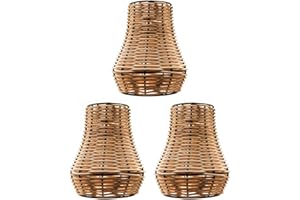 OSASY Lot de 3 petits abat-jour en rotin
