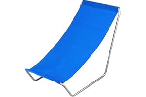 KADAX Krzesło plażowe, składany leżak z torbą do przenoszenia, leżak do opalania o nośności do 100 kg, wodoodporne krzesło składane do ogrodu, na plażę, taras, balkon (niebieski)