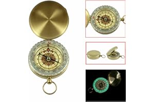 Multibao Classic Portable Pocket Watch Flip-Open Compass Outdoor Navigation Tools for Camping Hiking Boating Gold