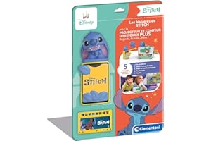 Clementoni | Les Histoires de Stitch – Recharge pour Projecteur & Conteur d’Histoires Plus | Figurine Mémoire | 5 Disquettes Murales | 5 Histoires Enregistrées | Accessoire Disney Compatible