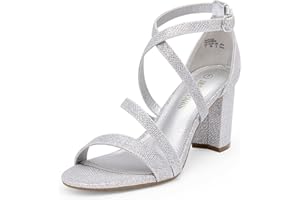 DREAM PAIRS Women's Ankle Strap Dress Heeled Sandals for Low Chunky Block Heels Madison