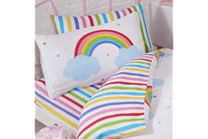 PRICE RIGHT HOME Completo Lenzuola e Federa per Lettino a Strisce Singolo