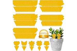 TRIITECH 100 Stück Trauermücken Bekämpfen, Gelbsticker Trauermücken, Klebriger Fänger zur Schädlingsbekämpfung in Zimmerpflanzen