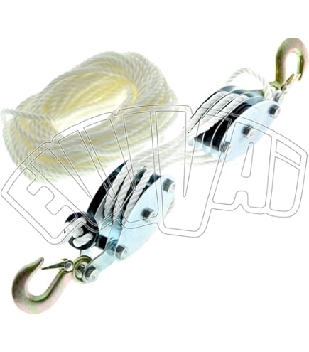 Paranco A Corda 1000kg - Sistema Puleggia 8:1, Per Sollevamento Pesante - Foto 7